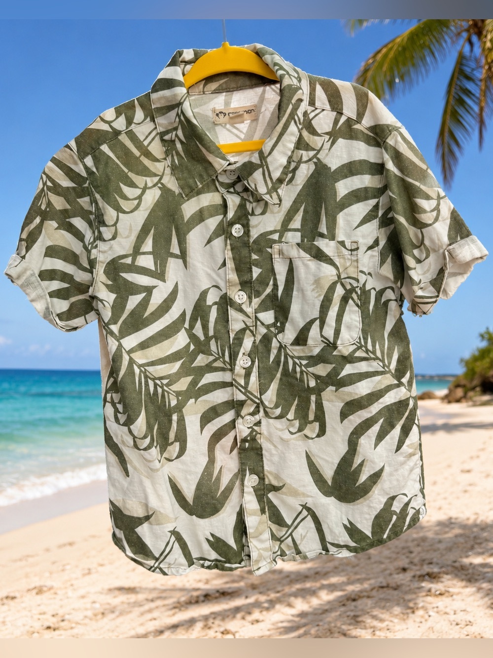 Appaman Boys Size 6 Tropical Palm Leaf Vacation Shirt